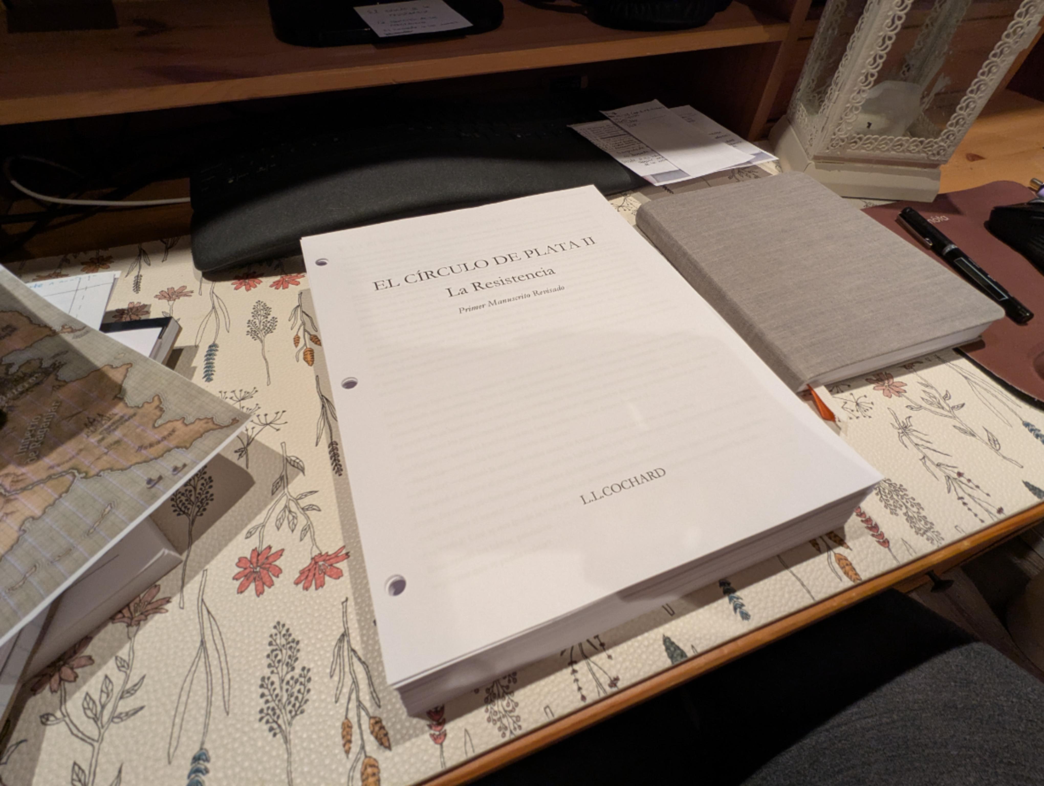 Manuscrito de la segunda entrega de El Círculo de Plata