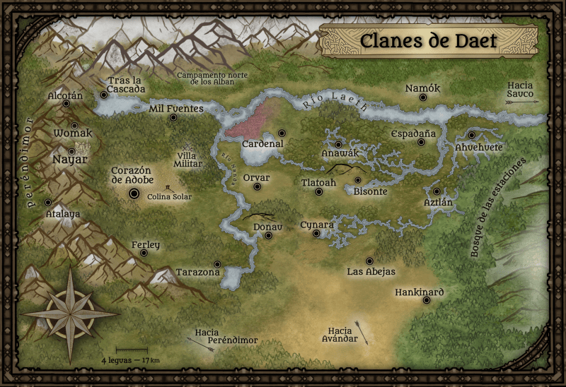 Vista previa del mapa de los clanes de Daet